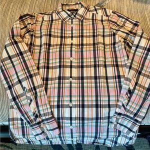 J Crew Classic plaid button down shirt 00